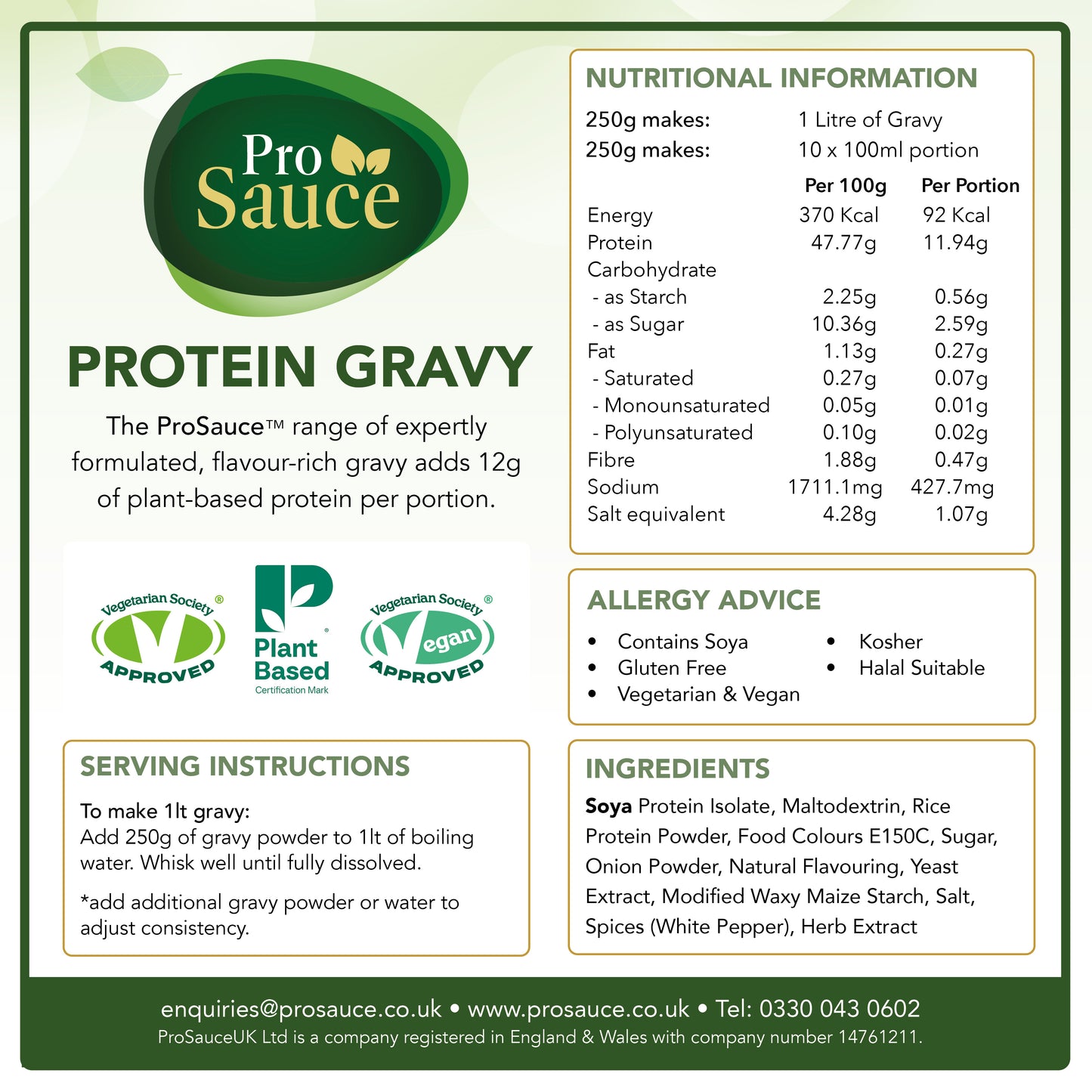 ProSauce 3kg Box (120 Portions)